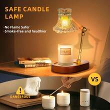 Candle Warmer Lamp With Timer, Adjustable Candle Warmer Light, Dimmable Wax Melts Warmer For Candle Jars, Home Decor & Romantic Beside Lamp Gifts For Bedroom, Best Gift For Mom, Wife, Girlfriend On Holiday - US A Type Plug(110-127V) - View 5