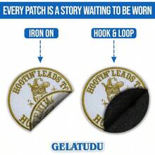 Hootin' Leads To Hollerin' Patch 3 Inches Funny Sarcastic Owl Western Cowboy Country Iron On/Sew On Embroidery Fabric Applique Patches Trucker Hats Clothes Backpack Accessories Friends Gifts - 環形貼片 - 查看 5