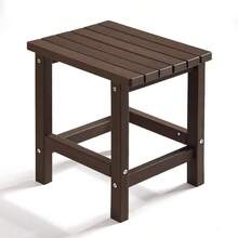YQQ PASAMIC - Mesa Auxiliar Cuadrada Adirondack mesas auxiliares para Exteriores Mesa Auxiliar Resistente a la Intemperie para Patio Patio Piscina compañero Interior Playa fácil Mantenimiento2179 - Marrn - Ver 1