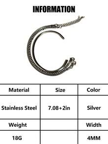 3pcs Minimalist Stainless Steel Adjustable Bracelet Set For Men, Daily Wear