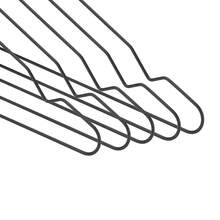 Zirbel Kleiderbügel 10er Set - Retro Design Bügel aus Metall (schwarz)-9616 - Zwart - Bekijken 4