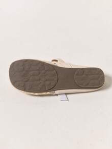 2025新款蕾丝网面透气一脚蹬穆勒鞋，法式玛丽珍慵懒风女鞋 - 米色 - 查看 7