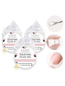 GLOZ 15g Solid Nail Glue, Suitable For Soft Gel Nail Stickers, Strong Transparent Acrylic Nail Stickers, Press-On Fake Nails, Hard Gel Nail Glue, For DIY Manicure, Home UV Lamp Curing - Clear - View 11