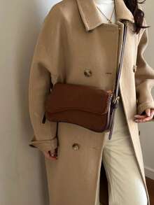 Túi đeo chéo thời trang dành cho nữ, phù hợp cho sử dụng hàng ngày, kỳ nghỉ và du lịch. - màu nâu - Xem 3