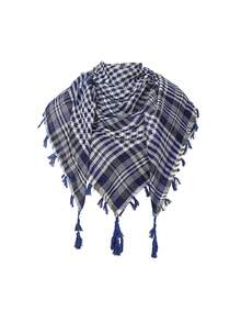 Herren Arabischer quadratischer Schal - vierseitiges Hänge-Schnurrbart-Hahnentrittmuster Kopftuch, Mehrfarbige Optionen (Rot/Grün Lila/Braun) - vielseitiges kulturelles und formelles Bekleidungszubehör für Hochzeiten, Geschäft und Lässig-Outfits - strapazierfähiges und pflegeleichtes Design - Farbe - Übersicht 2