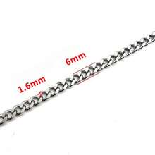 1 Pack 1 Meter 304 Stainless Steel Multi-Style Silver Cuban Link Chain, Suitable For Jewelry Making, DIY Materials, Necklaces, Bracelets, Clothing Accessories - Multiple Cuban Chains - View 19