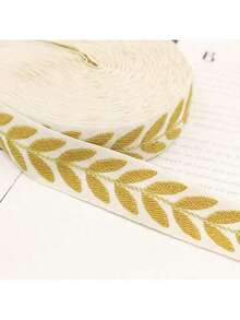 1 Yard ruy băng viền ren polyester Boho-Chic, rộng 2,5cm, băng dính họa tiết lá dùng để may quần áo và phụ kiện tự làm - Nhiều màu - Xem 17