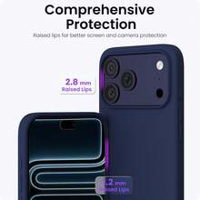 Liquid Silicone 3-Layer Full Coverage Soft Rubber Phone Case, Shock-Proof Protective Cover With Anti-Scratch Microfiber Lining, Compatible With IPhone 17, 17 Air, 17 Pro, 17 Pro Max, 13, 11, 16 Pro Max, 15, 14 Plus, 12 - Midnight Blue - View 7