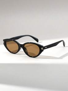 1副女士猫眼PC铆钉复古休闲街头风时尚眼镜 - 彩色 - 查看 2