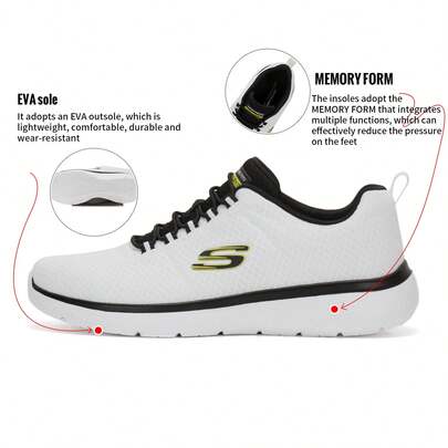 Skechers Men's Casual Shoes SPORT Men Slip-On Casual Sneakers, Lightweight & Comfortable Sports Shoes For Daily & Travel, 8790258-WBK