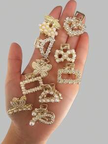 10pcsWomen's Metal & Rhinestone Hair Claws, Elegant Hair Clips, Fashion Accessories, Hair Accessories, Hair Tools, Beauty Accessories, Curly Hair Accessories For Women, Fall, Travel, Hair Tools, Accessories Women, Hair Stuff, Fall, Hair Accessories Women, Hair Tools, Hair Stuff, Stuff, Beauty Accessories, Gifts, Travel, Gifts For Women, Hair Stuff, Stocking Stuffers,Stocking Fillers,Stocking Stuffers For Women,Stocking Fillers Women, Stocking Stuffers For Adults,Stocking Fillers For Adult,Hair Stuff,Coming-Of-Age Hair Accessory, Hair Accessories,Gift Ideas For Women,Beauty Stocking Fillers, Gifts For Women