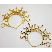 3件套美杜莎蛇头饰配饰套装，包括蛇项链、蛇耳环和蛇形首饰套装，适合万圣节派对 - 蛇 - 查看 6