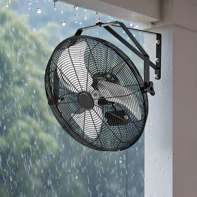 Ventilador de pared industrial  de 18 pulgadas, ventilador interior de alta velocidad de 4000 CFM con 3 velocidades, potente motor para garaje con aspas de aluminio para taller, almacén, invernadero y uso comercial.