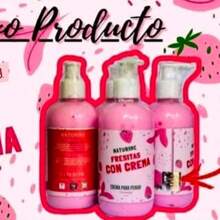 CREMA CAPILAR DE FRESA CON ACEITE DE COCO QUITA EL FRIZZ Y DESENREDA SELLAR CON PLANCHA 250ML - Rosa - Ver 3