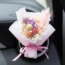 Wartleves - Pequeño ramo de aire para ambientador de coche, clips de ventilación, mini ramo de flores secas, salida de aire acondicionado, clip de perfume, decoración del coche, difusor de aceite(B) - Multicolor - Ver 2