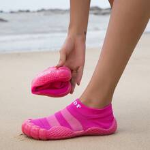 Women's Semi-Transparent Beach/Outdoor Fabric, Jelly Color, Summer - Rose Red - View 3