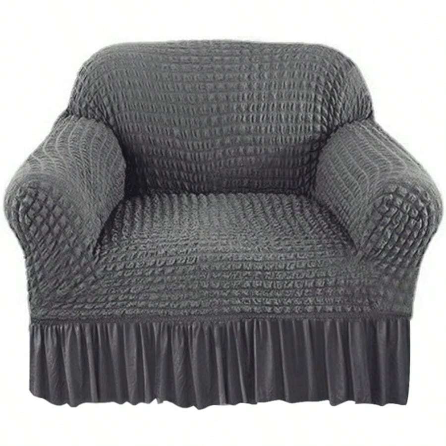 Cubre Sillón Funda Sofá y Sillones Antideslizante Lavable Cómodo Grey 1 Plaza - Gris - Ver 1