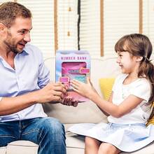 Jarra Dinero Electrónico Juguete, Caja Fuerte para Niños, Cajero Automático, alcancía con contraseña/música,Regalo Cumpleaños Navidad para Niños Y Niñas, Regalo Navidad - Rosa - Ver 3