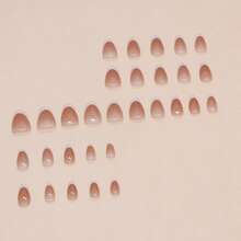 4 Boxes 96Pcs Short Squoval Press On Nails 24PCS Short Almond French Press On Nails, Elegant Minimalist Fake Nails With Simple White Tips, Easy Apply Removable False Nails For Women & Nail Lovers, Reusable Nail Stickers For Daily, Party, Wedding, Spring Summer Wear.Nail Kits,Christmas Gifts For Women,Nails Christmas. - Apricot 276 - View 4