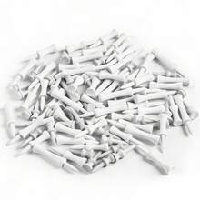 FINGER TEN Golf Castle Tees Wood Value 30 Pack, High Quality Wood Tees With Stopper For Consistent Height, Enhanced Visibility For Men Women Golfer