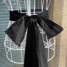 1 件纯色优雅复古雪纺蝴蝶结腰带，波西米亚风格，适合万圣节 - 雪紡款 - 查看 11