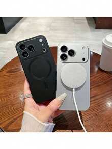 Metal Texture Soft Phone Case Suitable For IPhone 17, 17 Air, 17 Pro, 17 Pro Max, Features Ultra-Thin Design, Scratch-Resistant, Shock-Proof And Full Camera Protection. Also Fits 13, 11, 16 Pro Max, 15, 14, 12, 16e. - Black - View 2