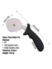 1pc 8cm Diameter Pizza Cutter, Plastic Handle Roller Knife, Household Cake Slicer, Sharp Stainless Steel Wheel, Baking Cutting Tool, Easy To Clean, Plastic Handle Pizza Roller Cutter, 8cm Diameter, Cake & Pastry Cutter, Non-Stick Easy To Clean, Practical Kitchen Tool - Multicolor - View 13