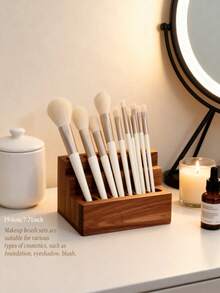 13pcs Professional Makeup Brush Set, Portable Travel Kit, Including Blush Brush, Foundation Brush, Eyeshadow Brush, Powder Brush, Eyebrow Brush, Nylon Bristles, ABS Handles, Ideal For Beginners And Makeup Enthusiasts, Especially Suitable For Travel, Perfect Gift For Christmas Or Valentine's Day - White - View 3