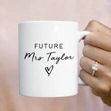 Future Mrs Mug / Bride / Bride To Be Mug / Engagement / Personalised Mrs Mug / Soon To Be Mrs / Her Christmas Gifts,1pc, 11oz Ceramic Coffee Mug With  - Insulated, Hand Wash Only - The Perfect Gift For Coffee Lovers, Men And Women - Trắng 3 - Xem 6