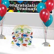 Globo de fieltro para graduación, peso 1.75 pulgadas de alto x 4 pulgadas de ancho, 1 pieza, dorado(Oro) - Multicolor - Ver 2