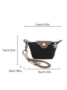 lulu kewen Modische und einfache Mini-Münztasche als Dekoration, die an Taschen in verschiedenen Farben aufgehängt werden kann. Kleine Geschenke können als Geschenke an die besten Freundinnen vergeben werden. Damen Geldbörse, Mini-Geldbörse, Portemonnaie, Handgelenktasche, Münzbörse - Verschiedenfarbig - Übersicht 11