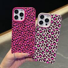 A Simple And Stylish Pink Phone Case With Leopard Print Pattern, Compatible  11,12,13,14,17,11 Pro Max,12 Pro Max,13 Pro Max,14 Pro Max,15 Pro Max,16 Pro Max/17 Pro Max/S22/S22PLUS/S23/S23PLUS/S24/S24PLUS/S25/S25PLUS/S25ULTRA Waiting For The Model. As A Gift For Family And Friends, It Is Very Suitable As A Fashionable Choice For Occasions Such As Birthdays, Spring Festival, Holidays, Valentine's Day, Etc. - Màu Hồng Tươi - Xem 6
