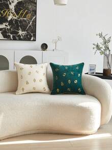 Capa de almofada bordada em veludo cotelê com estampa de lanterna e calêndula em 3D, ideal para decoração de sala de estar, quarto, carro, festas e diversos ambientes. (1 peça)