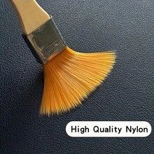 Bộ 1 cọ vẽ nylon chất lượng cao, cọ gỗ dễ vệ sinh, thích hợp cho hội họa, cán gỗ ngắn dùng cho sơn dầu, màu nước, sơn acrylic, vẽ tranh tường, dụng cụ mỹ thuật, lông cọ sợi nhựa cao cấp dùng cho sơn acrylic, sơn dầu, màu nước và vệ sinh thiết bị điện tử. - Nhiều màu - Xem 7