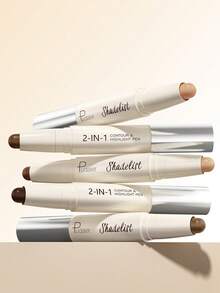 Pudaier Double-Headed Highlight & Contour Concealer Stick - Waterproof, Buildable Coverage Foundation Stick - Beauty Must-Have, Multi-Purpose, Flawless Finish Cosmetics - #05 - View 7