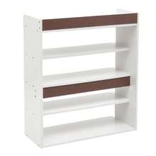 LIVINGANDHOME Living And Home 5-8 Tier Sturdy MDF Shoe Rack White Raised Guardrail Rounded Edges Vertical Storage Organizer For Home Entryway Bedroom Closet - White 62cm W X 26cm D X 72cm H - View 6