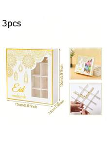 1个/3个/6个装斋月开斋节糖果巧克力礼盒，适用于斋月开斋节派对DIY蛋糕甜点礼品包装用品 - 彩色 - 查看 10