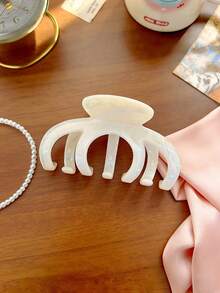Conjunto de 3 ou 1 presilha de cabelo feminina de alta qualidade, modelo sereia branca. Presilhas grandes em formato de garra de tubarão para cabelos grossos. Presilhas leves de acrílico para rabo de cavalo e coque. Elegantes e versáteis, perfeitas para férias e para criar penteados incríveis. - Multicolorido - Ver 8