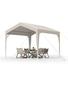 Carpa comercial de 3 x 3 m, con tela Oxford impermeable 300D mejorada y estructura de acero resistente, refugio emergente instantáneo para fiestas, mercados, bodas, camping y barbacoas. Incluye bolsa de transporte. - Albaricoque - Ver 1