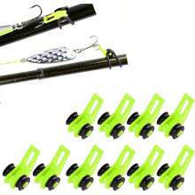 Fishing Rod Hook Keeper 10 Fish Lure Bait Holders with Elastic Rubber Rings - Fishing Hook Holder Worm Treble Hooks Protector - inicial - Ver 7