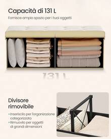 SONGMICS Storage Benches & Ottomans - Màu be - Xem 2