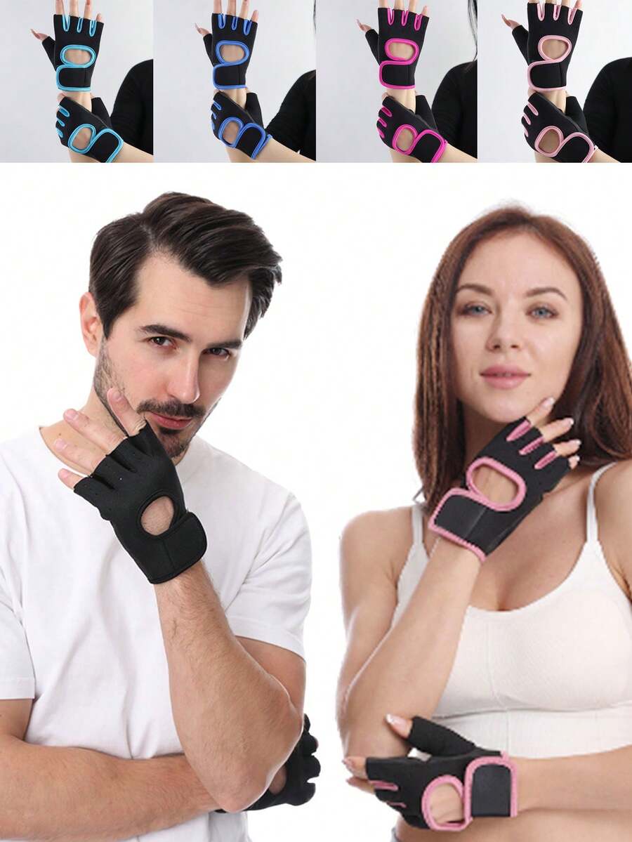 1 par de guantes de fitness de media dedos, guantes de entrenamiento para mujeres, guantes de ciclismo no transpirables, guantes de levantamiento de pesas con agarre de hierro y protección de la palma, guantes de entrenamiento de ciclismo, equipo de fitness, diseño deportivo, guantes de alto rendimiento, costuras reforzadas, material transpirable, accesorios de gimnasio, adecuados para entusiastas del fitness