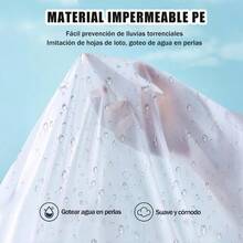 Impermeable para aImpermeable para a Motociclista de Reutilizable Kit de Ponco para a de Adultos con Botas para a Uso Dia - Rosa - Ver 5