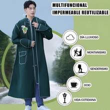 Impermeable para aImpermeable para a Motociclista de Reutilizable Kit de Ponco para a de Adultos con Botas para a Uso Dia - Verde - Ver 8