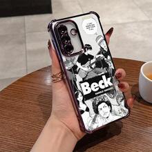 Funda de Teléfono Anime B-BECK Clásica y Popular, Compatible con Samsung Galaxy A26 A36 A55 A35 A06 A16 A05 A14 A24 A34 A54 A15 A05S A25 A23 A33 A53 A73 A13 4G 5G, Funda Trasera Transparente Suave a Prueba de Golpes, Versión Azul con Bloqueo - Mezcla de colores - Ver 3