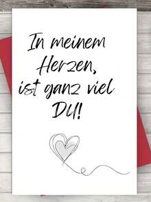 1 张浪漫的德国情人节贺卡 - 送给男友/女友、丈夫/妻子或任何特别的人的温馨情人节礼物。情人节贺卡。 - 彩色 - 查看 4