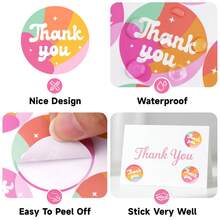 24/72/120 Pcs - 1/3/5 Sheets Rainbow Star Thank You Stickers, Self Adhesive Thank You Sticker For Packaging Self Adhesive Thank You Party Favor Seal Label Sticker For Card - Multicolor - View 4
