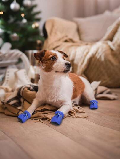 防滑反光狗鞋，耐用狗靴，防水软鞋，保护爪子，适合小型、中型犬和幼犬，是冬季雪地、炎热路面、户外散步、室内硬木地板的理想选择，狗狗用品，幼犬必备