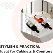 Oggi Estante para Botellas de Vino de 6 Botellas, Almacenamiento de Botellas de Vino para Cocina(Moderno) - Multicolor - Ver 4