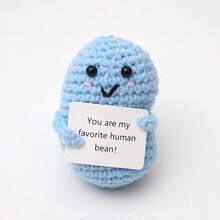 Mini pinguino all'uncinetto con energia positiva, regalo divertente e ispiratore, adatto per donne, uomini, amici, figlie, colleghi, decorazioni in peluche a forma di anatra e squalo, regalo per compleanni e Natale, decorazione calda e carina - Colori misti - Visualizzare 45